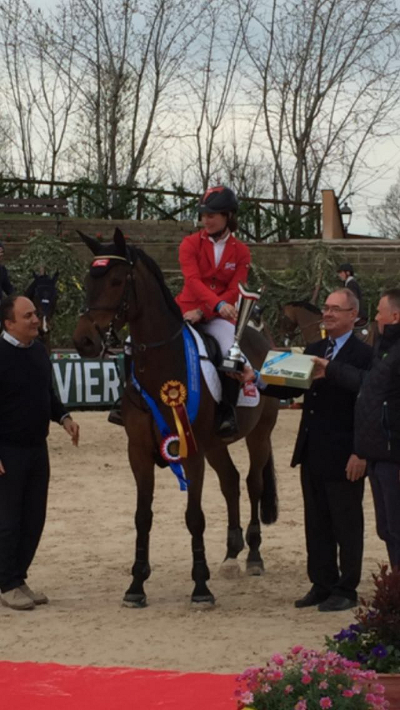 Jörne Sprehe und ihr Stakkato Gold-Sohn Stakki´s Jumper siegten im Großen Preis von San Giovanni